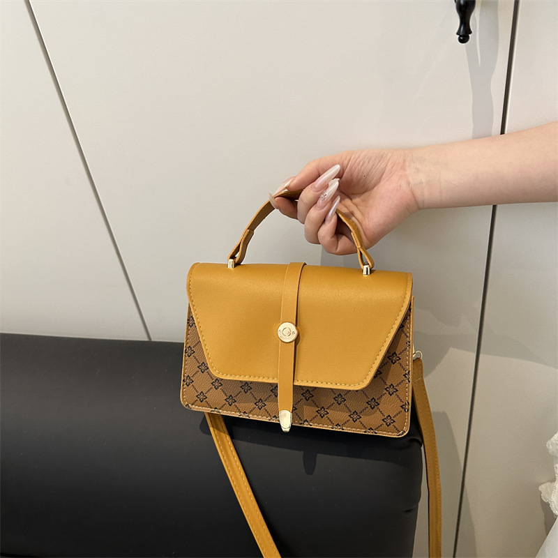 Luxury Brand Designer Bag Single Shoulder Crossbody Small Square 2025 New Product Simple Temperament Splicing Large Capacity Casual Popular Hand-Held 