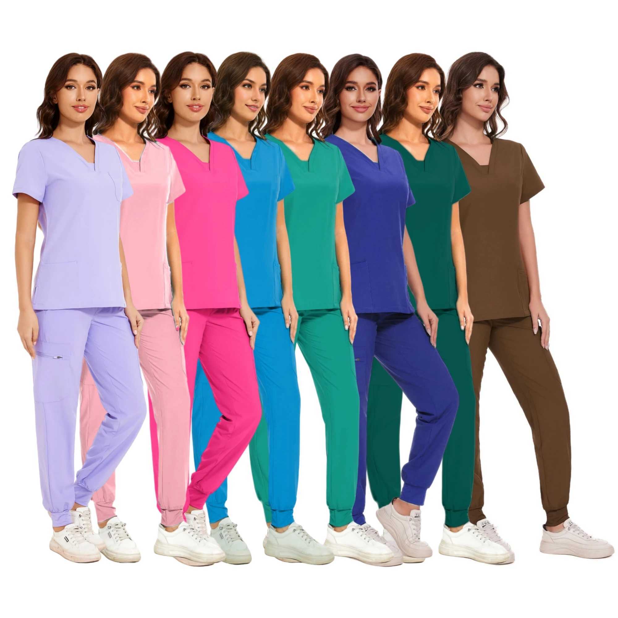 Two-piece Scrubs Oversize Medic Care Uniform Scrub Anti Wrinkle Stretch Fabric Hospital Uniform Nursing Medical Scrub Set X250528