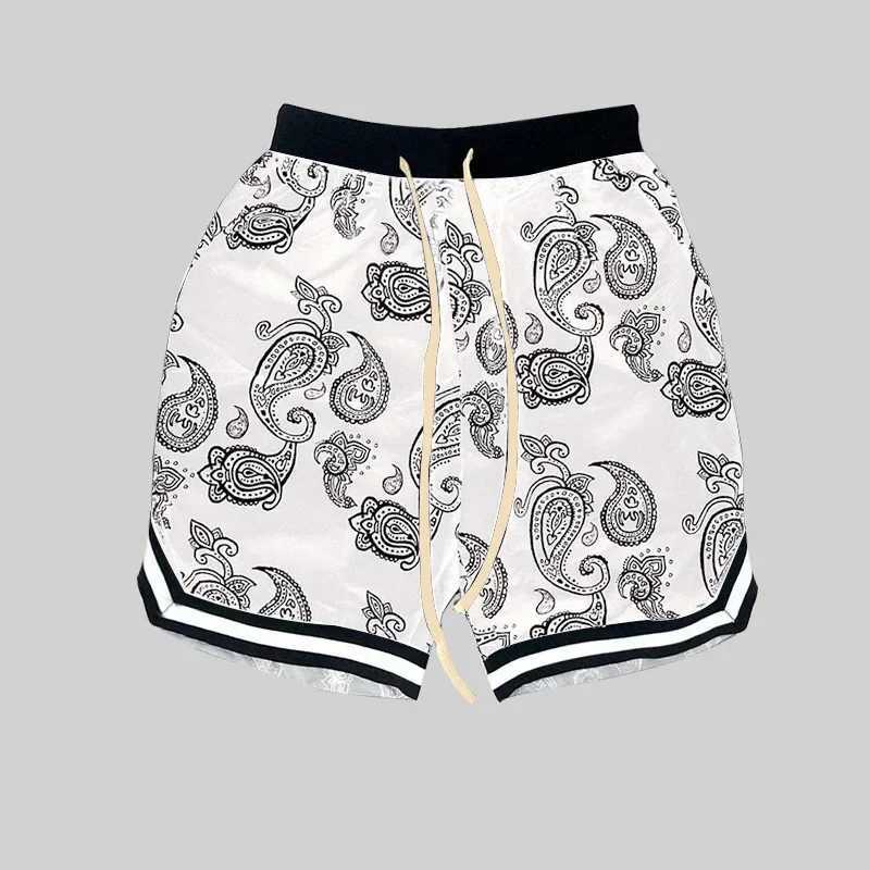 2023 Summer New Harajuku Men Shorts Bandana Pattern Fashion Hip Hop Mens Brand Short Pant Bottoms Elastic Wais Man Casual Pants X250528