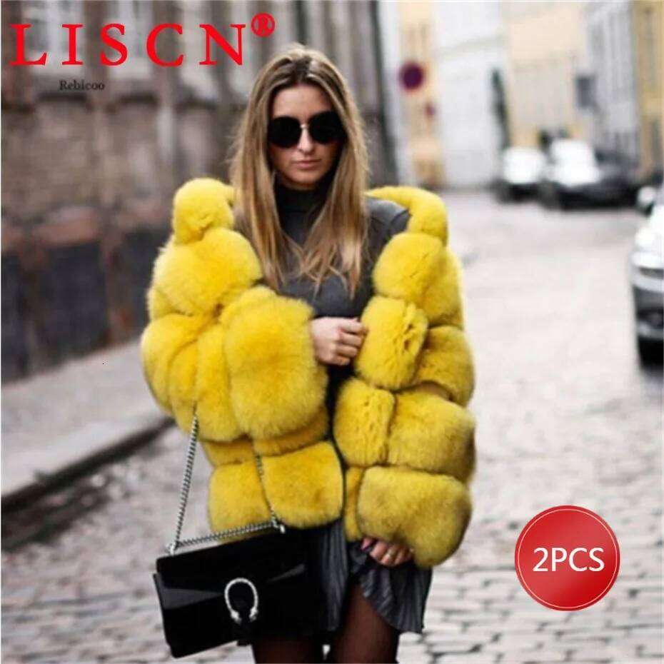2 Bulk Wholesale Items Lots Faux Fur Jacket Zipper Warm Coat Winter 2024 Long Sleeve Hooded Causal Fashion Women Clothes K5317_4
