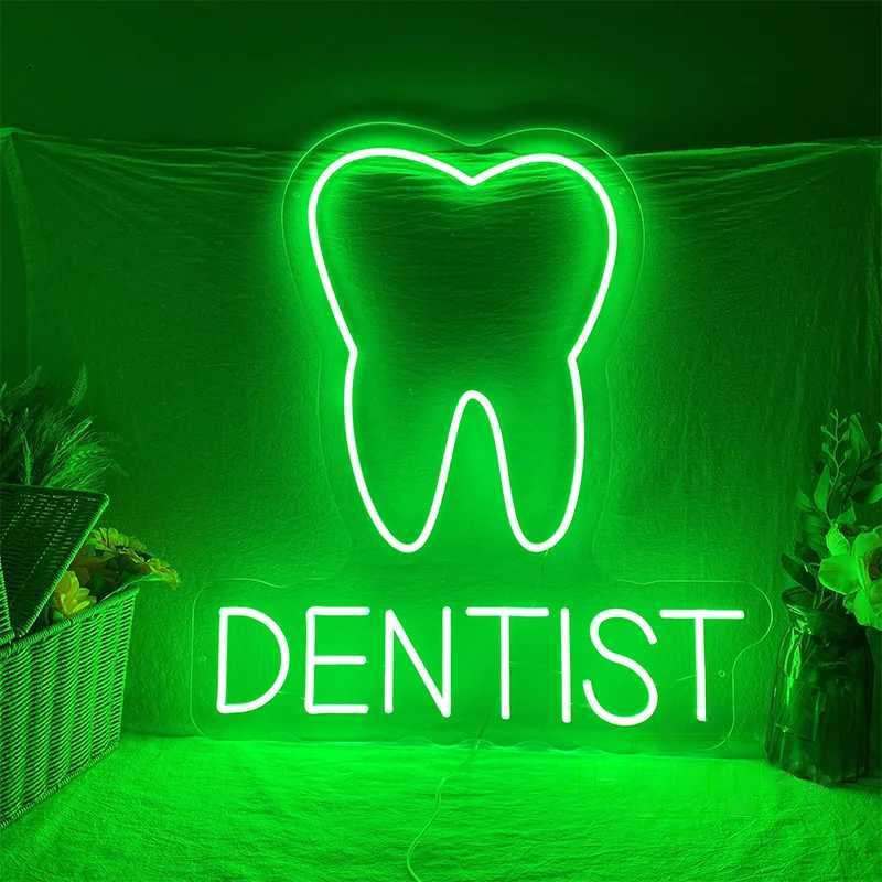 Custom Dental Clinic LED Neon Sign Tooth Dentist Neon Light Salon Wall Decor Medicine Dental Office Decor Dentist Tooth Neon W250528
