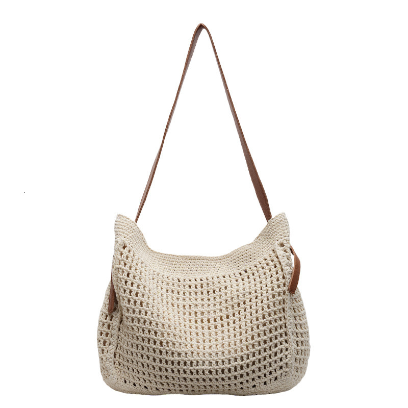 Women's Handbag Free Shipping Designer Bag 2025 Artistic Lazy Hollow Shoulder Bag Woven Tote Bag Versatile Vacation Beach Bag Crossbody Bag