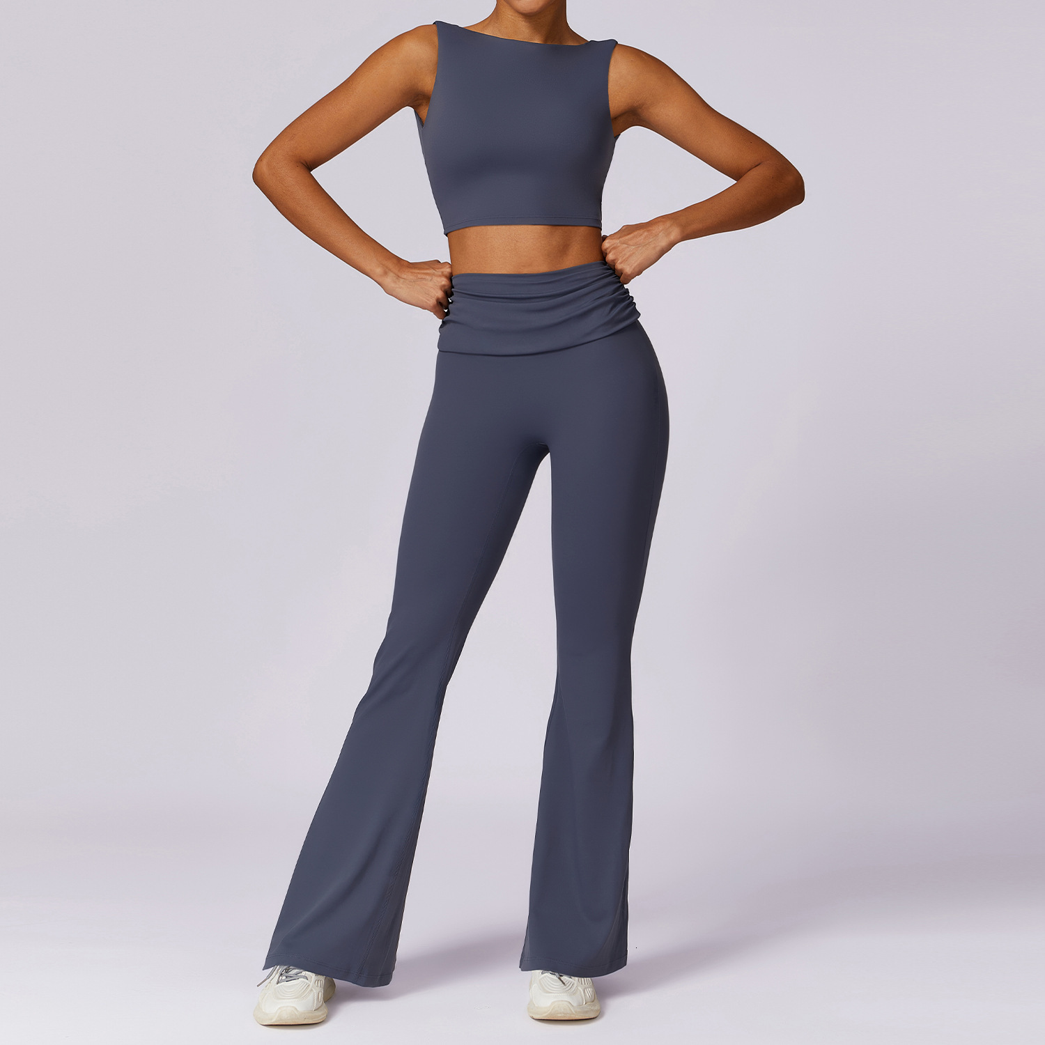 Women Workout Set Spring Nude Tight Back Yoga Running Sports Set Women S Breathable Quick Drying Fitness Clothes Pilates Set