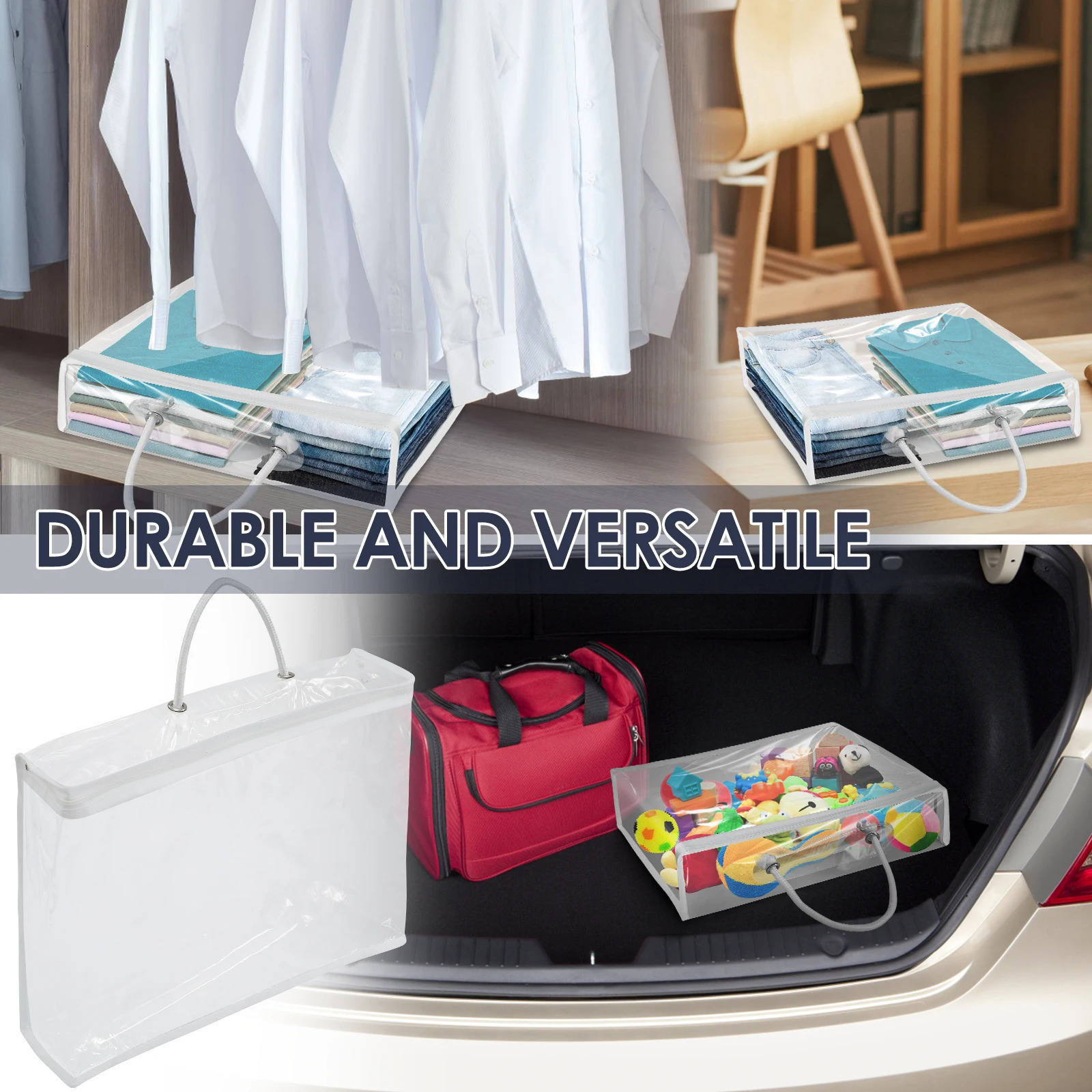 Clear Storage Bags PVC Dustproof Bed Sheet Organizing Bags with Zipper Waterproof Large Transparent Bag for Blankets Bed Sheets 250526