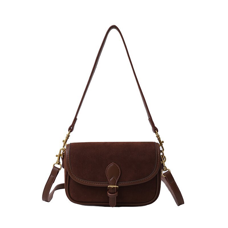 2025 New Women's Bag, New Underarm Women's Fashion Multi functional Niche Shoulder Bag Work Commuter Crossbody Bag Solid Color Retro Style D