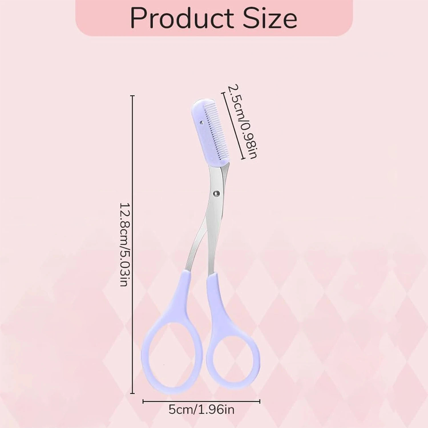 123PCS Eyebrow Trimmer Scissor2024 Stainless Steel Scissors with Comortable Non Slip Professional Trim 250516