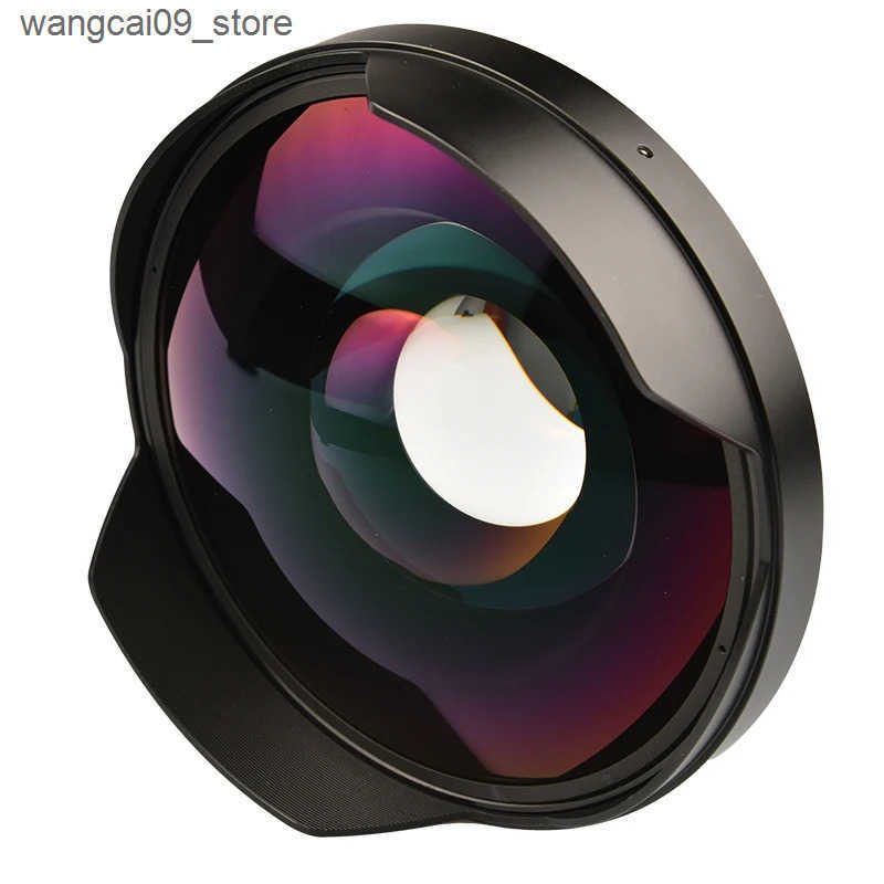 VLOGMAGIC 52MM / 58MM / 62MM / 67MM / 72MM 0.3X Ultra Fisheye Wide Lens Adapter with Hood Only for Video Cameras Camcorders z250529