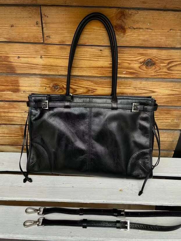 Women's New Large Capacity Genuine Leather Boston First Layer Cowhide High-end Fashion Tote Bag