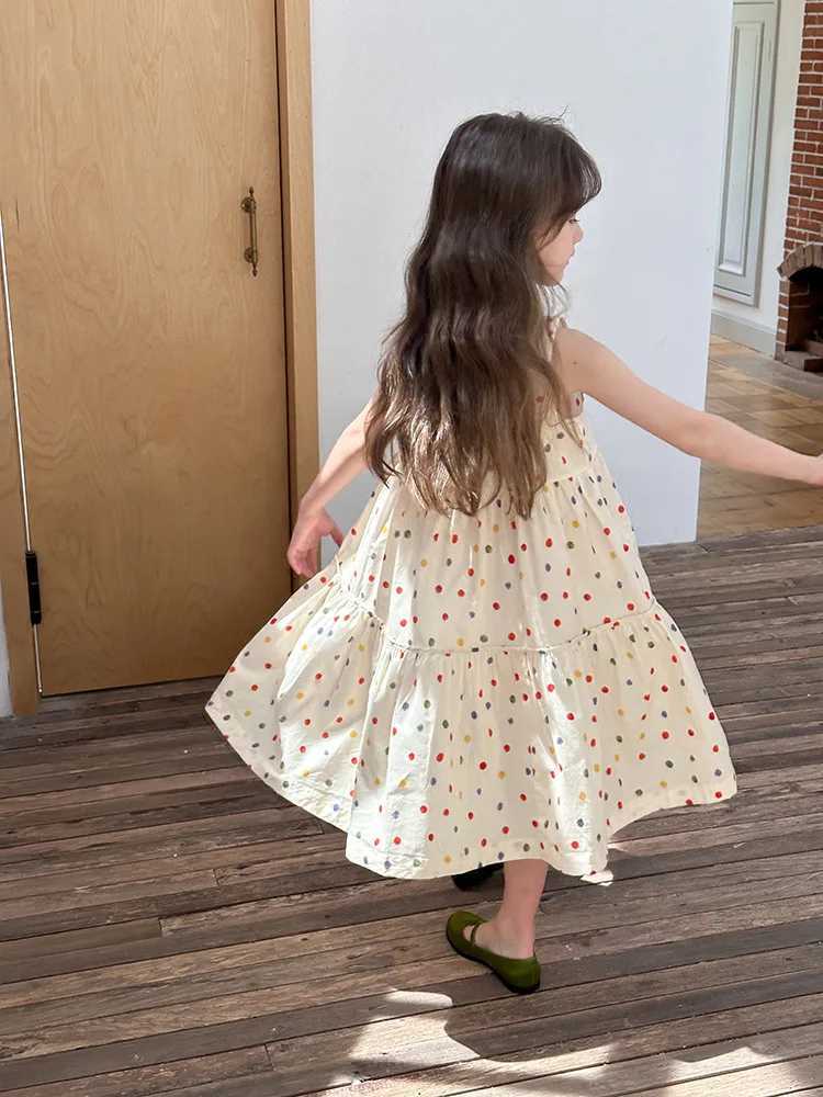 Humor Bear Kids Clothing Summer Polka Dot Skirt Fashion Casual Vest Princess Dress Comfort Children Girls dress X250528