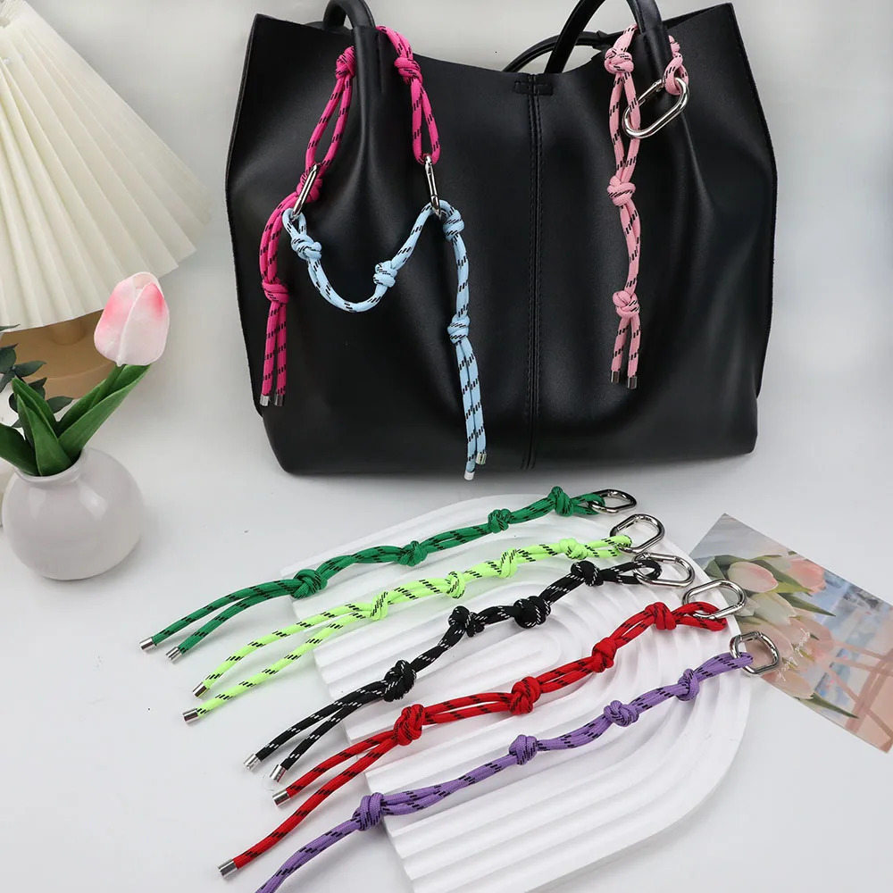 Creative Colorful Braided Lanyard Keychain Anti-Lost Knot Nylon Rope Keyring For Women Men Car Bag Pendant Accessories Gifts 250527