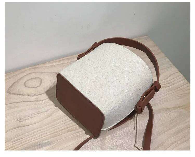 Canvas Bucket for Women's Crossbody Bags Beach Handbag small Korean style female Shoulder Messenger Bag new Totes bolsa