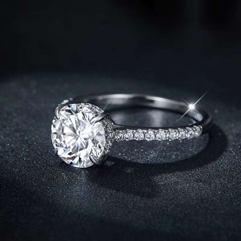 Simple 925 Sterling Silver Wedding Ring for Women Moissanite Ring Wholesale Engagement Designer Jewelry Fashion Rings