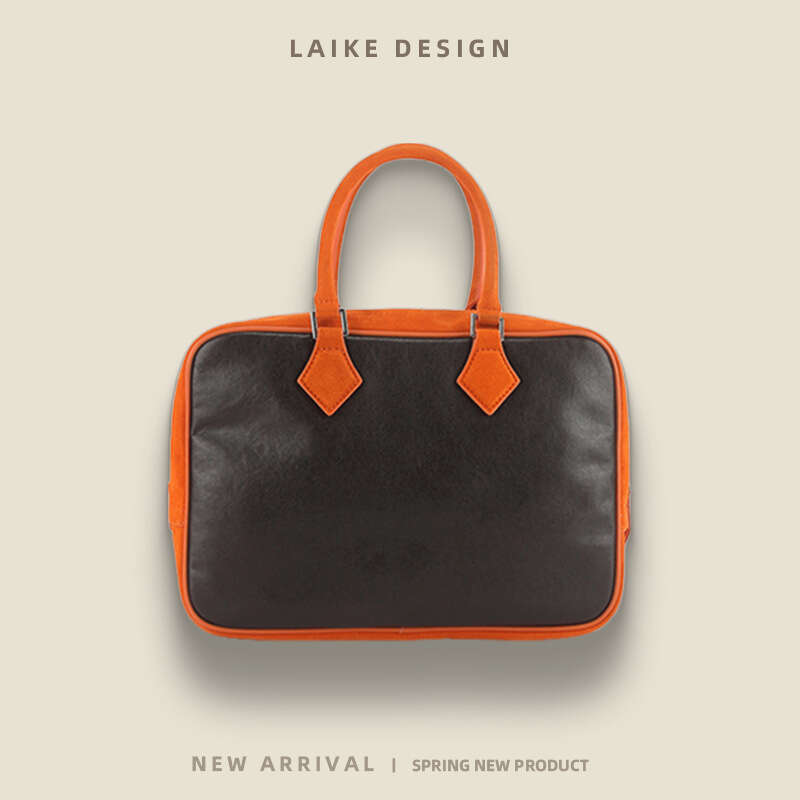25 Spring New Vegetable Tanned Handbag Niche High-end Single Shoulder Briefcase Boston Genuine Leather Women's Bag