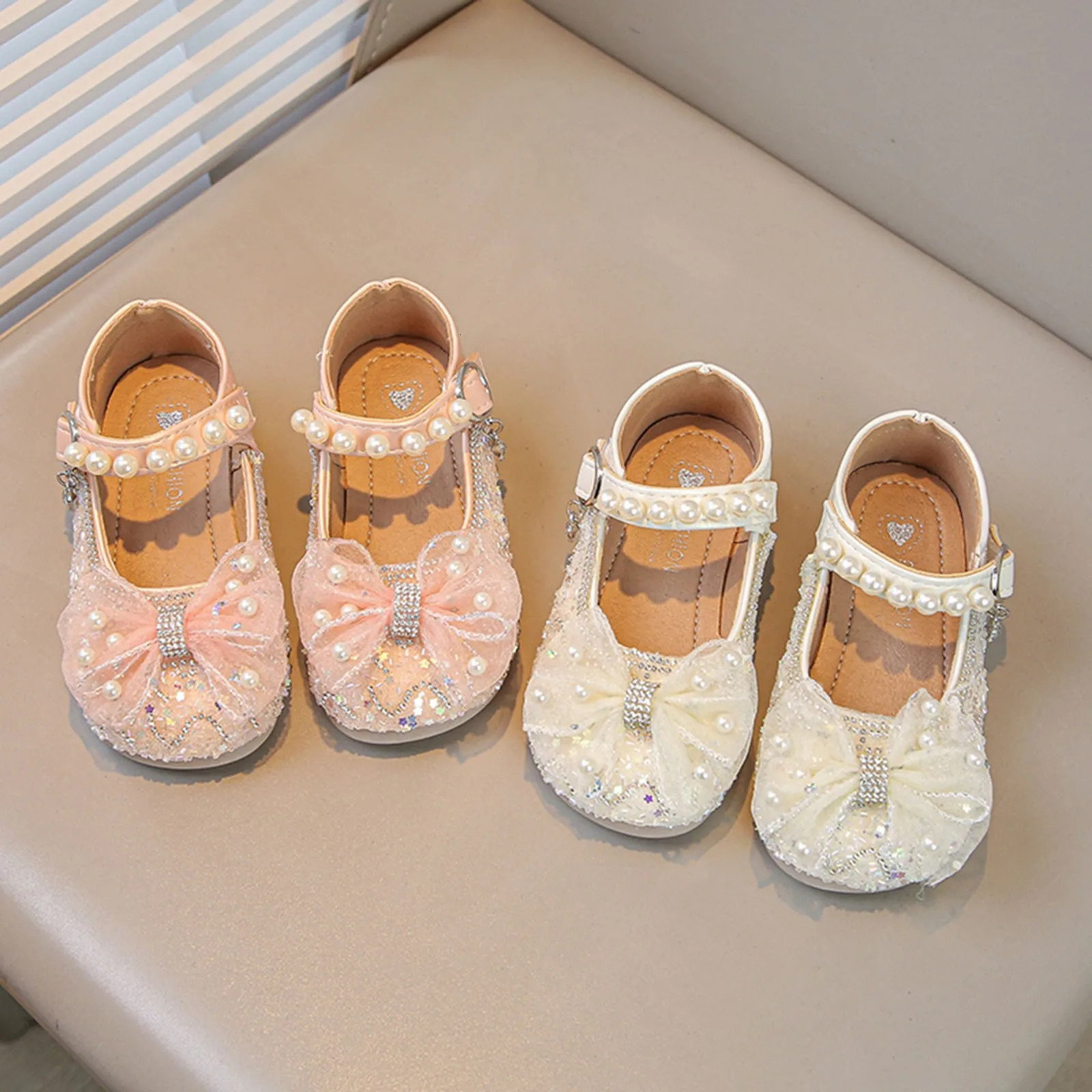 Big Girls Slides Girls Sandals Closed Toe Heels Wedding Party Shoes Sequins Bow For Toddler Shoe 12 250528