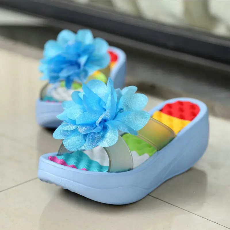 Summer Sandals Wedges Flip Flops Platform Slippers Shoes slippers sandalia Women Sandals Fashion Flower shoes RTG6 250523