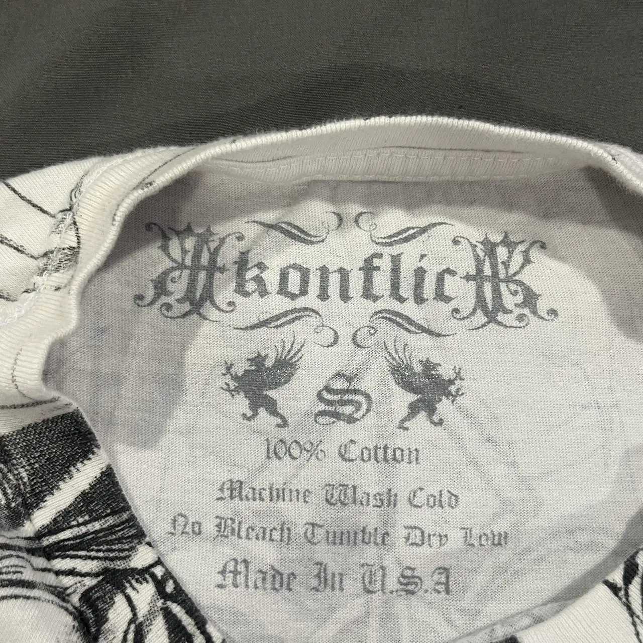 Mens White and Grey T-shirt Double-sided printed pattern hip-hop y2k loose trendy top for men X250528