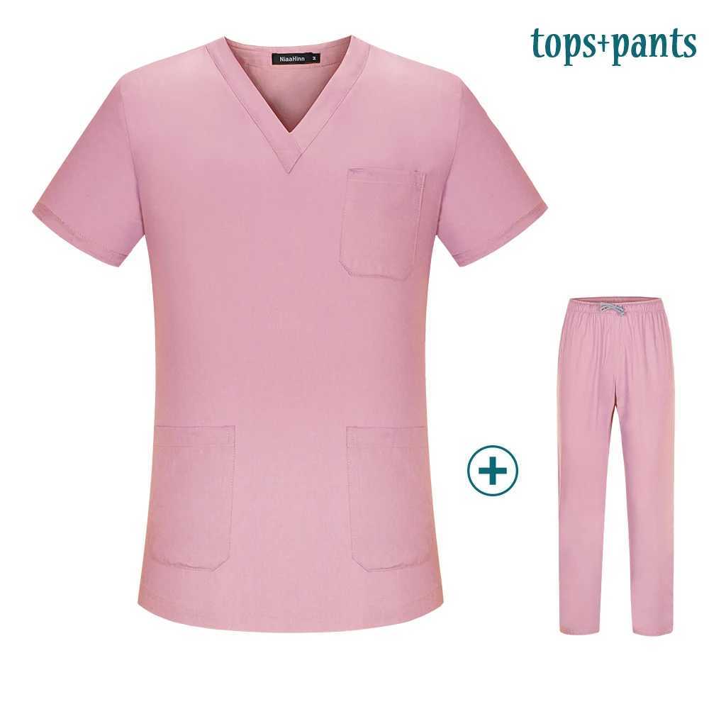 New Pharmacy Pet Hospital Nurse Uniform Scrubs Tops Dentistry Doctor Overalls Lab Coat Spa Uniform Surgical Uniform Accessories X250528