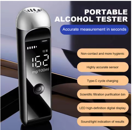 Automatic Alcohol Tester Professional Breath Alcohol Alcohol Rechargeable Tools Tester Breathalyzer Test Z5F7