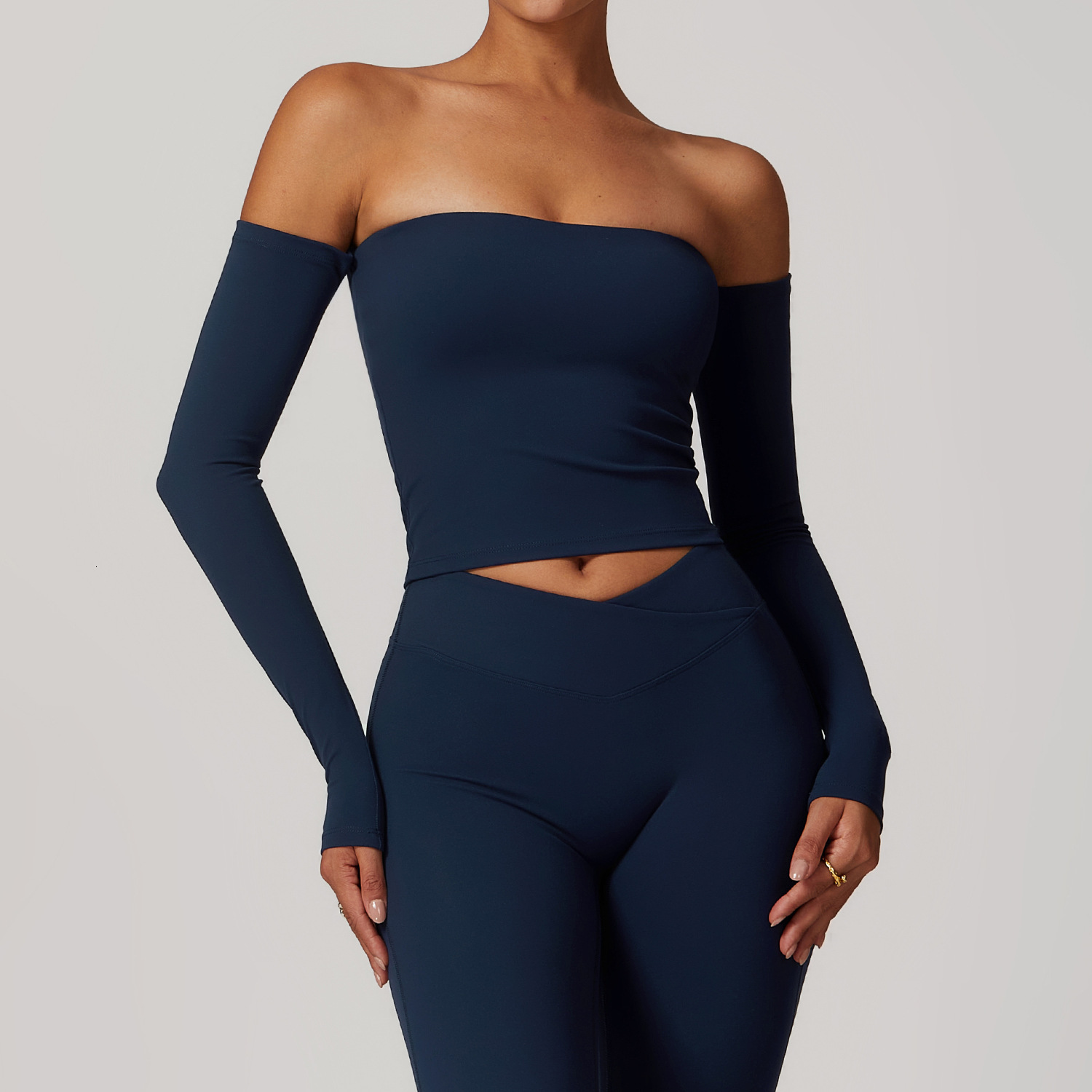 Yogawomen Sets Exchanges Long Sleeve Yoga Top For Women Brushed Tight Fitness Outerwear Sports Shirt Running 2 Piece Set Women Designer