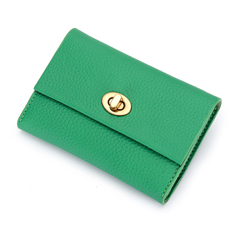 Free Shipping Designer Wallet Fashionable Full Leather Small Card Bag Women's Short Leather Business Card Bag Multifunctional Niche Fashion Chang