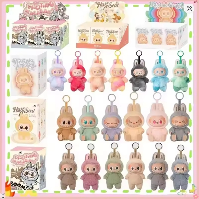 Labubu Doll 3Gen 2Gen 1Gen Collection Series Blind Box Teddy Vinyl Toy Animated Character Face Doll Mystery Keychain Kids Gift