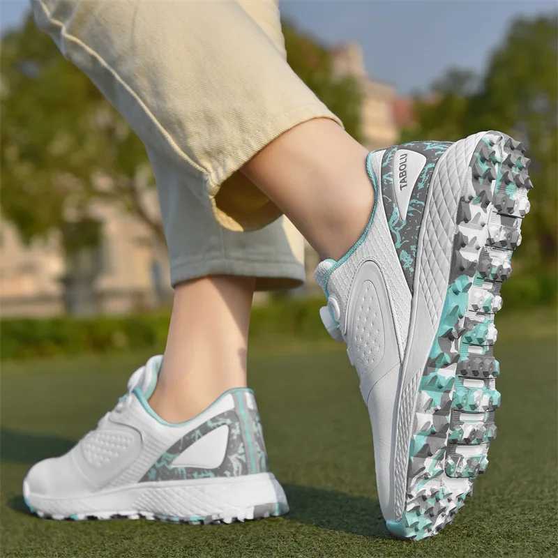 White Golf Shoes Men Women Waterproof Golf Sneakers Non-slip Spikeless Golf Trainers Leather Outdoor Sports Leather Golf Shoes M250528