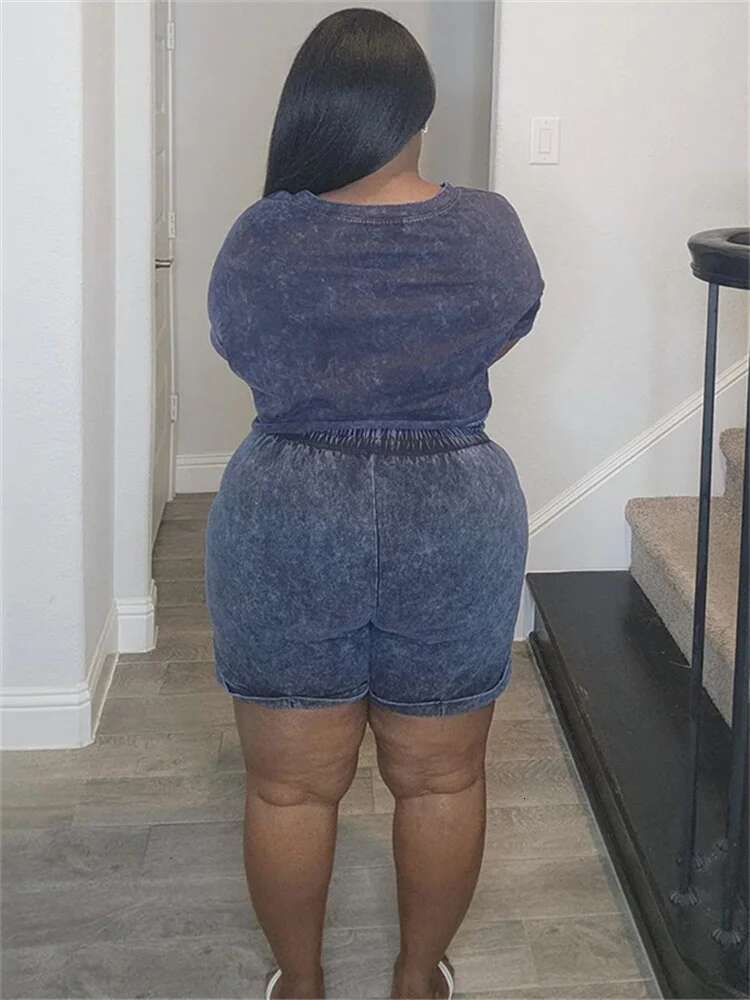 Plus Size Two Piece Outfits Women Clothing Shorts Sets Solid Casual Tops and Pants Matching Set Wholesale Dropshopping