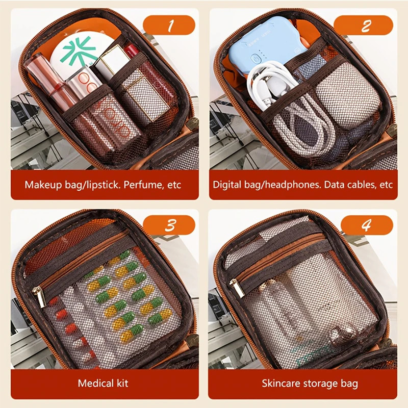 Transparent Travel Cosmetic Bag Portable Mini Waterproof Cosmetic Lipstick Storage Bag Multifunctional Clutch Bag 250528