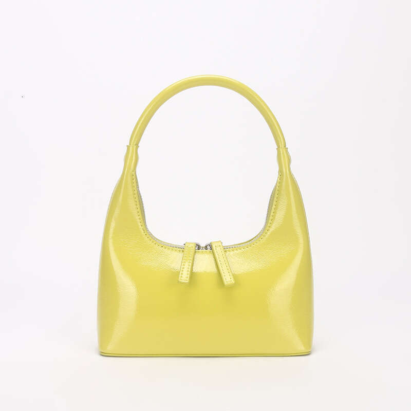 2023 New Genuine Hobo Women's Bag French Patent Leather Underarm Handbag for Women