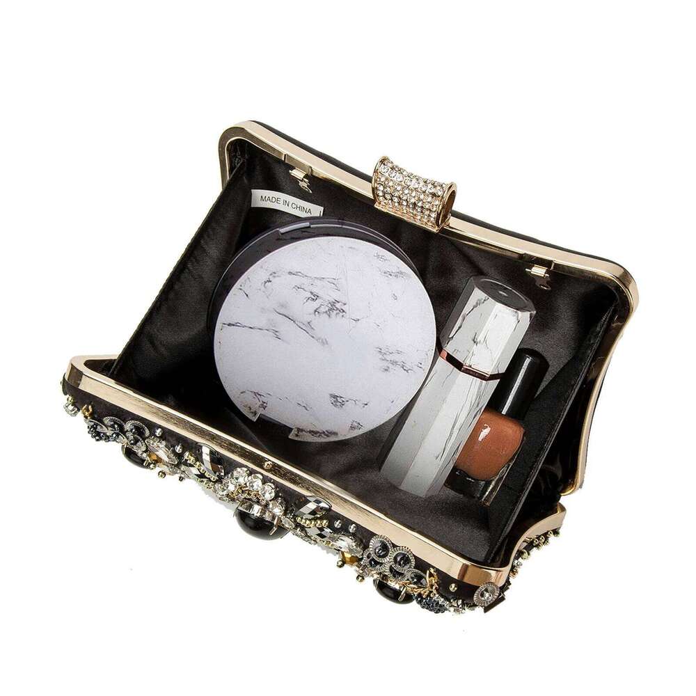 Beaded Rhionestone Sequin Handbag Metal Handbags Ladies Mini Bags Women