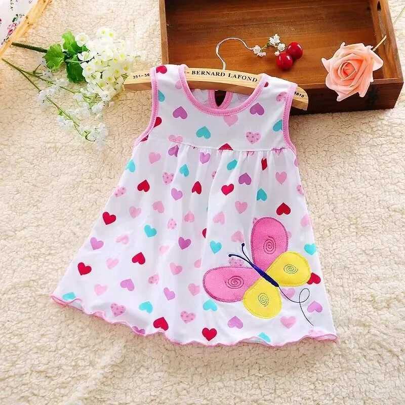 Baby Girl Dresses Girls Infant Cotton Sleeveless Dress Summer Baby Dress Printed +Embroidery X250528