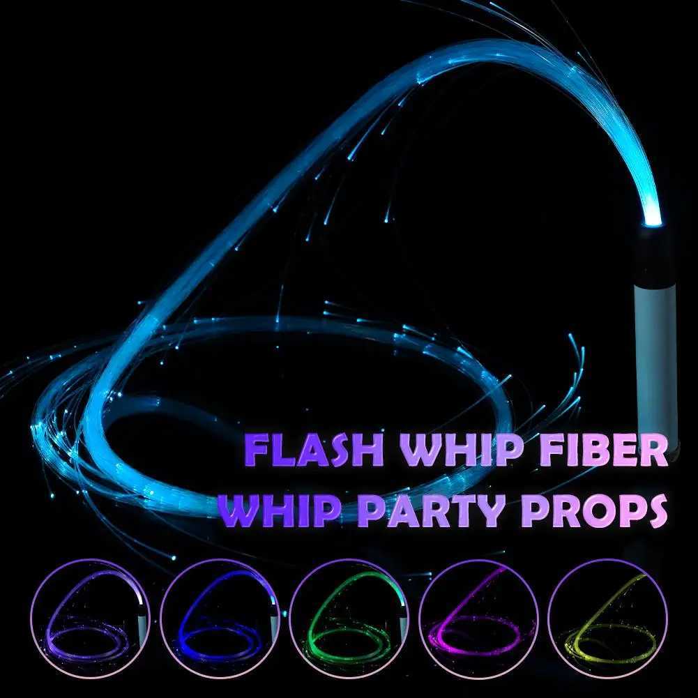 LED Fiber Optic Whip 360 Swivel Super Bright Light Up Rave Toy Pixel Flow Lace Dance Festival Night Atmosphere Props For Party W250528