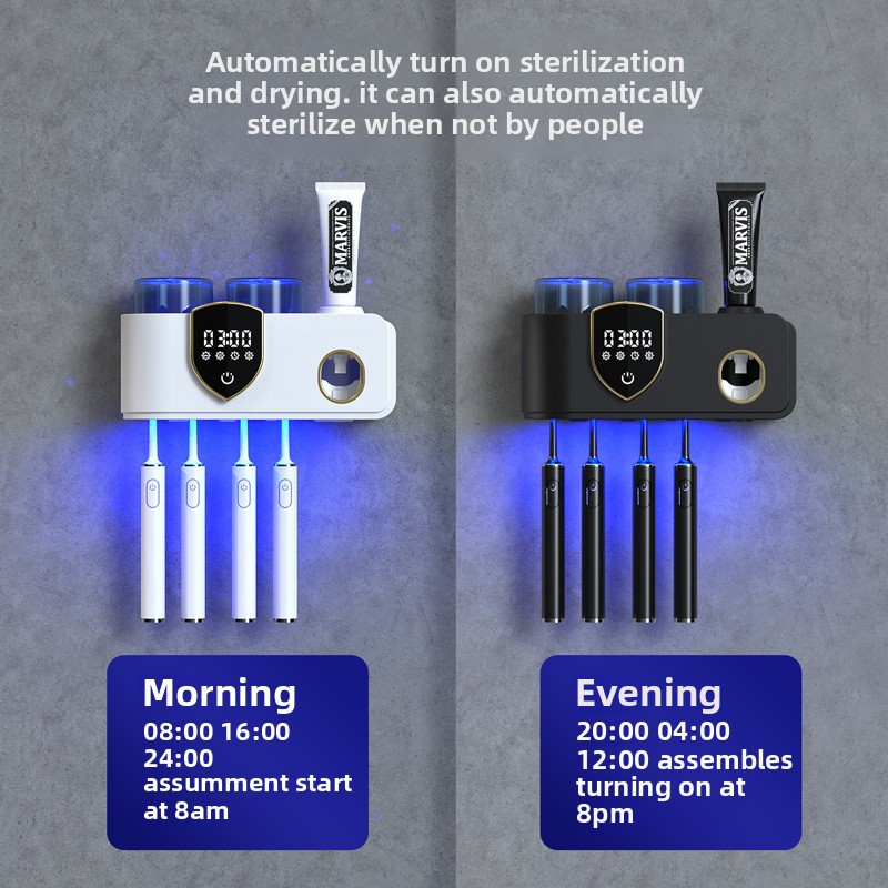 Smart UV - Sterilized Toothbrush Holder with Heating and Drying Function