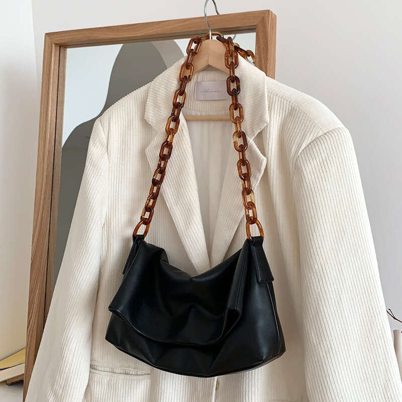 New Stylish Acrylic Single-Shoulder Underarm Soft Bag - INS Trendy Crossbody Handbag for Women Autumn/Winter