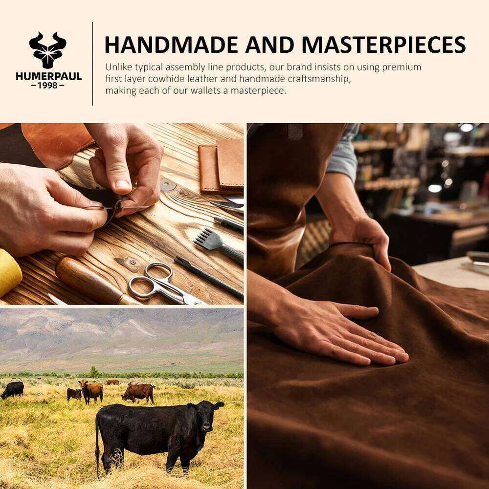 Handmade Genuine Leather Business Wallet RFID Blocking Bank/Id/Credit Card Holder Multi Slot Storage Money Bag