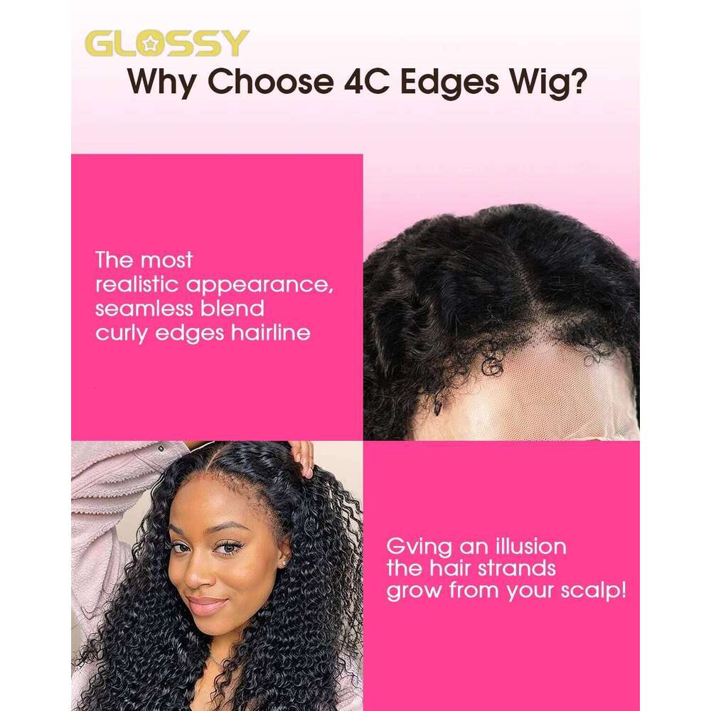 13x6 Hd 250 Density Afro Kinky Wig 100% Human Hair 13x4 4c Edges Frontal Deep Wave Curly Lace Front Wigs For Women on sale