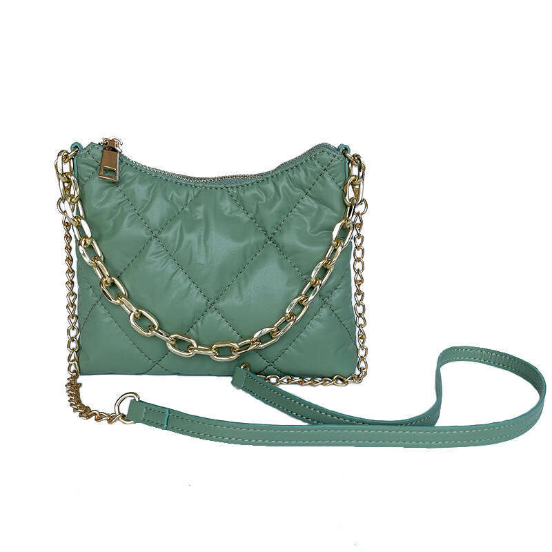 Niche Down Jacket Material Embroidered Quilted Women's Chain Handbag Underarm High-end Crossbody Bag