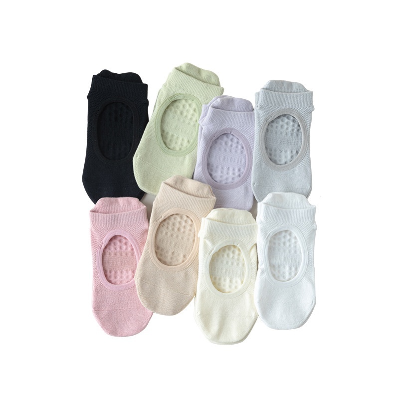 Women's Summer Thin Short Indoor Fitness Pilates Sports Yoga Non-Slip Backless Seamless Cotton Socks
