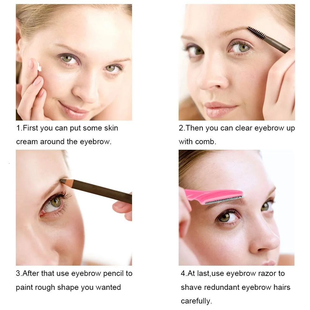 Eyebrow Razor and Face for Women Men Hair Trimmer Shaver Dermaplaning Tool with Protective Cover 250516