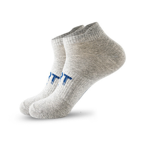 Men's Short Spring Summer Thin Letter Sport Cotton Breathable Sweat-Absorbing Boat Socks