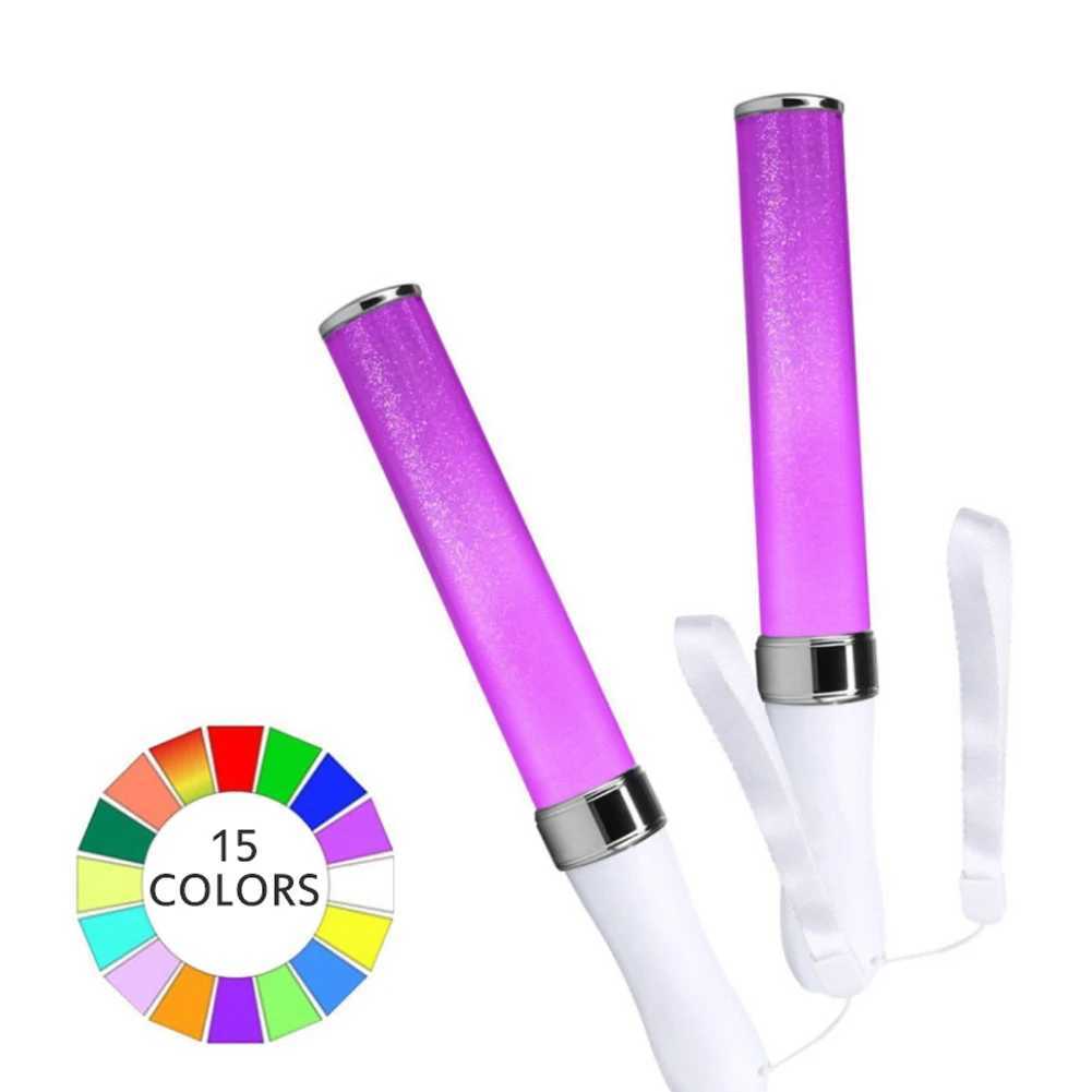 15 Color-changing Glow Sticks Battery Powered Glow Stick For Wedding Birthday Party Concert Festival Holiday Supplies W250528
