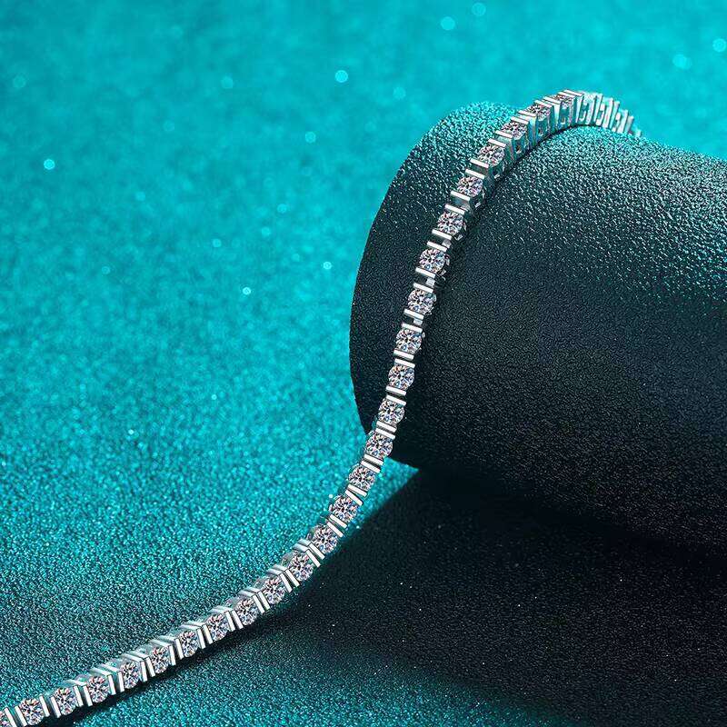 Factory Direct Sales Sier D Color VVS Moissanite Hiphop Bracelets Mossanite Tennis Chain Necklace for Unisex