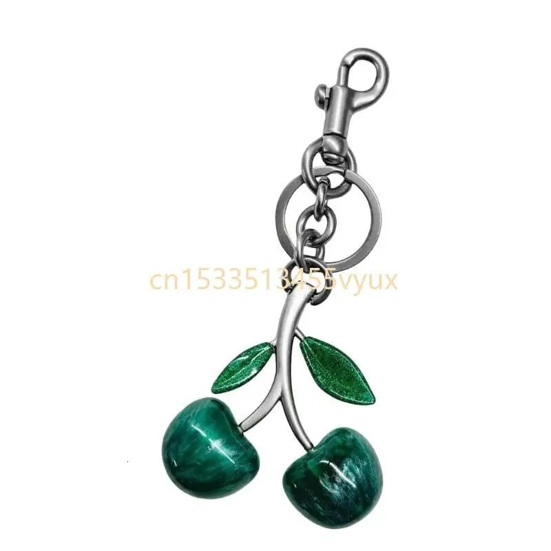 X5QD Cherry Charm Keychain Handmade Sparkling Fruit Keychain Versatile Bag Decoration 250527
