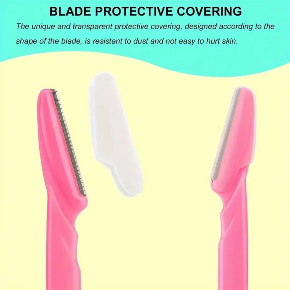 Eyebrow Razor and Face for Women Men Hair Trimmer Shaver Dermaplaning Tool with Protective Cover 250516