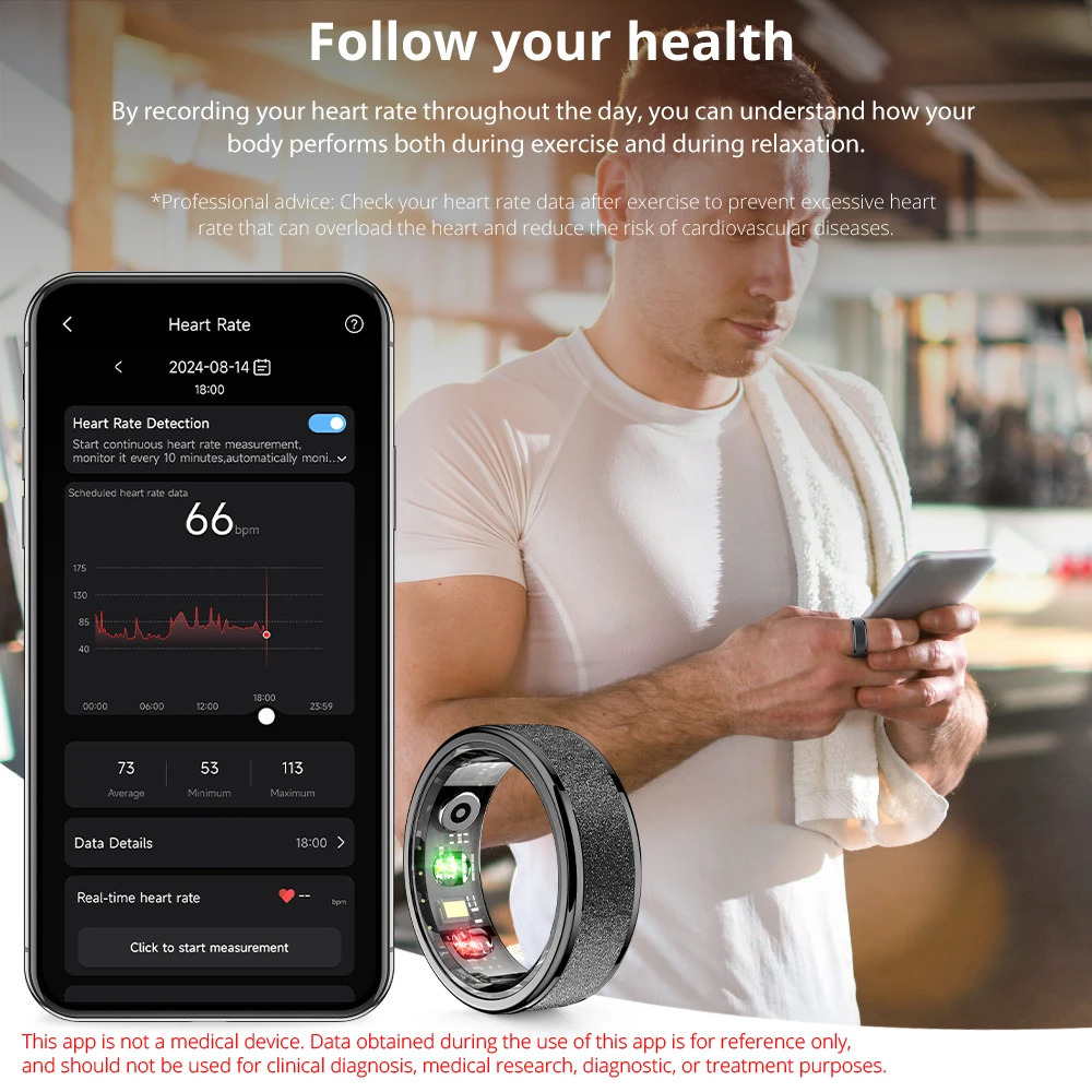 2024 COLMI R10 Smart Ring For Men Women With Charging Case 39 Days Battery Life Health and Sleep Monitor 5ATM Waterproof 250519
