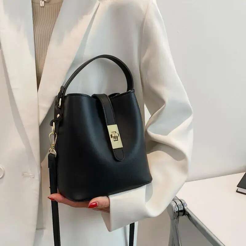 Evening Bags Fashion Small Bucket Bag Ladies Beige Yellow Shoulder Casual Messenger Mini Handbag Solid Color Mobile Phone Party