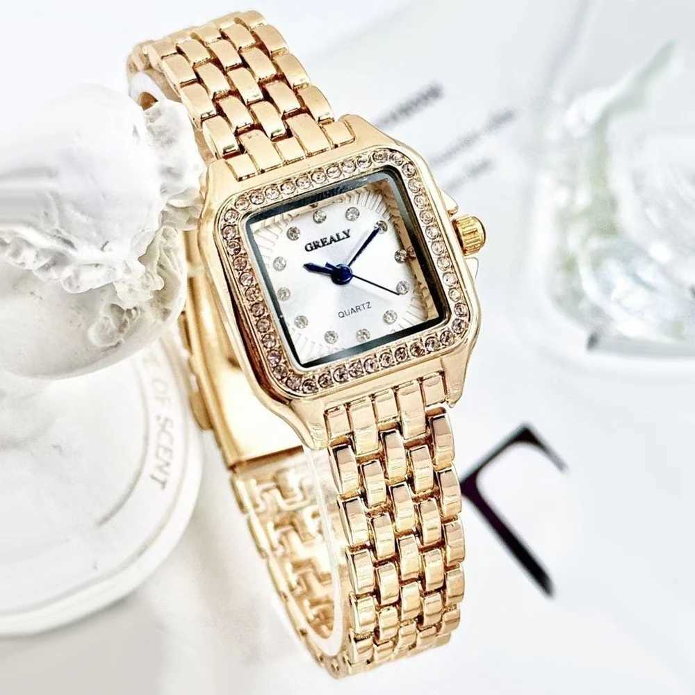Luxury Women Watches Fashion Square Watch Ladies Quartz Wristwatch Rhinestone Casual Simple Alloy Watch Femme Clock Women WatchXJ250527