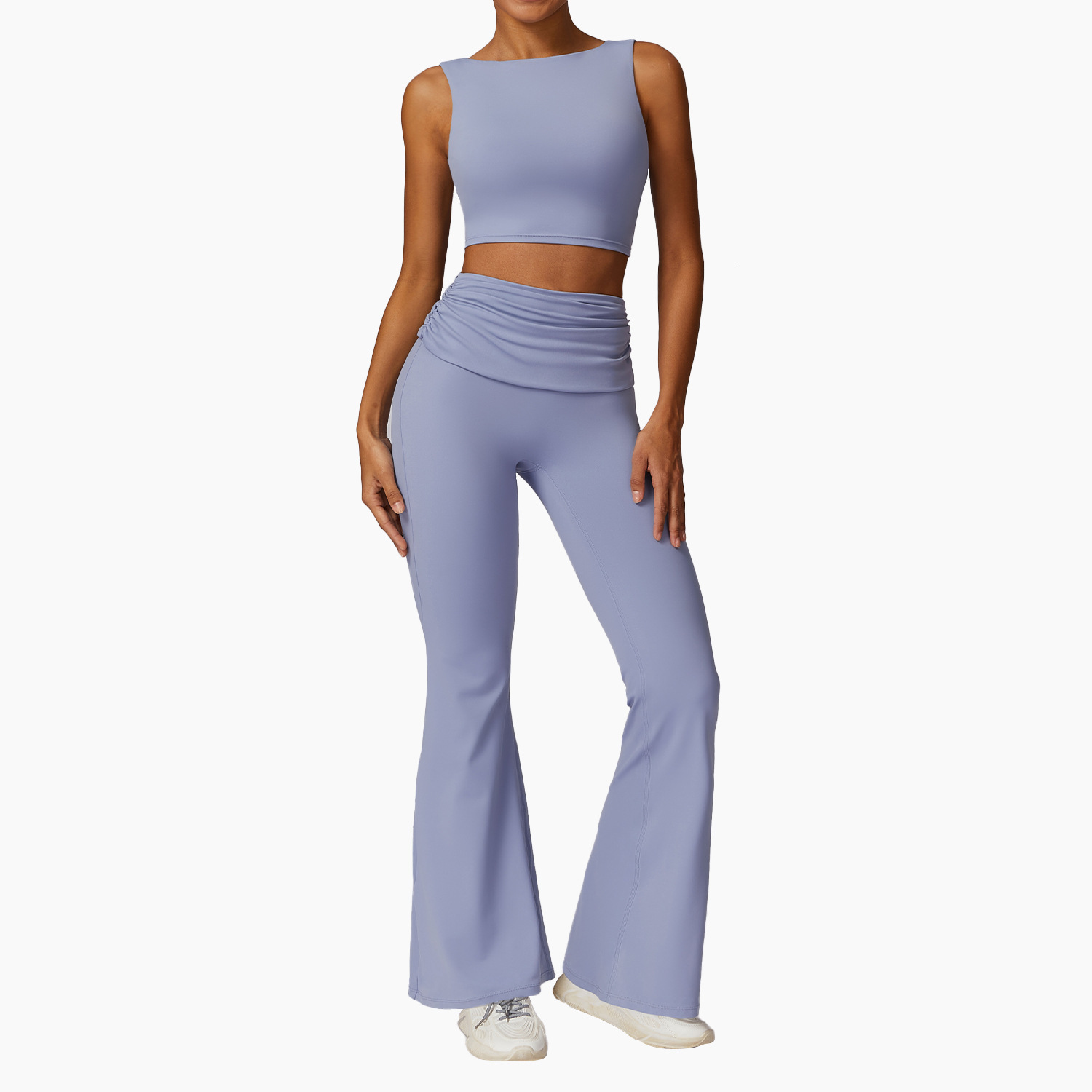 Women Workout Set Spring Nude Tight Back Yoga Running Sports Set Women S Breathable Quick Drying Fitness Clothes Pilates Set