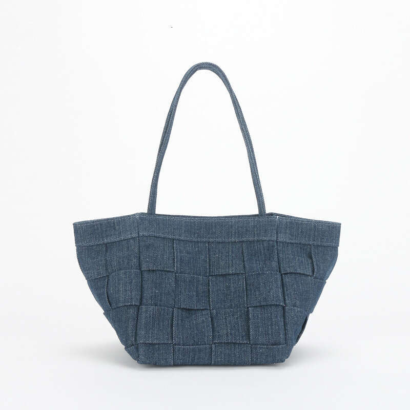 for Women New Niche Handwoven Tote Simple Fashion Canvas Bucket Denim Shoulder Crossbody Bag