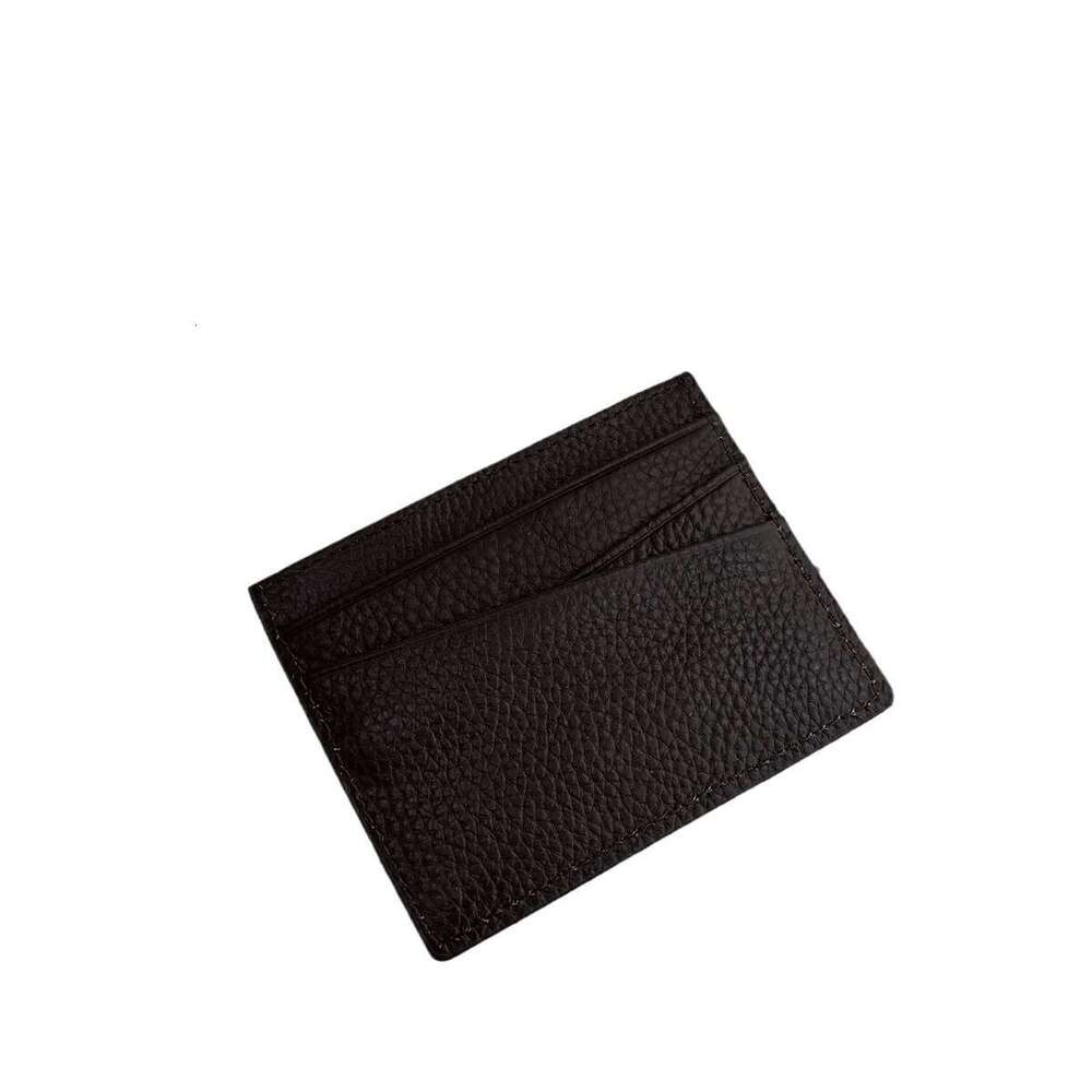 Korean Style New Women's Genuine Leather Coin Purse ID Solid Color Simple Card Holder Multifunctional Niche High-end Wallet